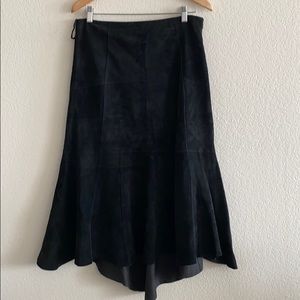 Cabi mid leather skirt
